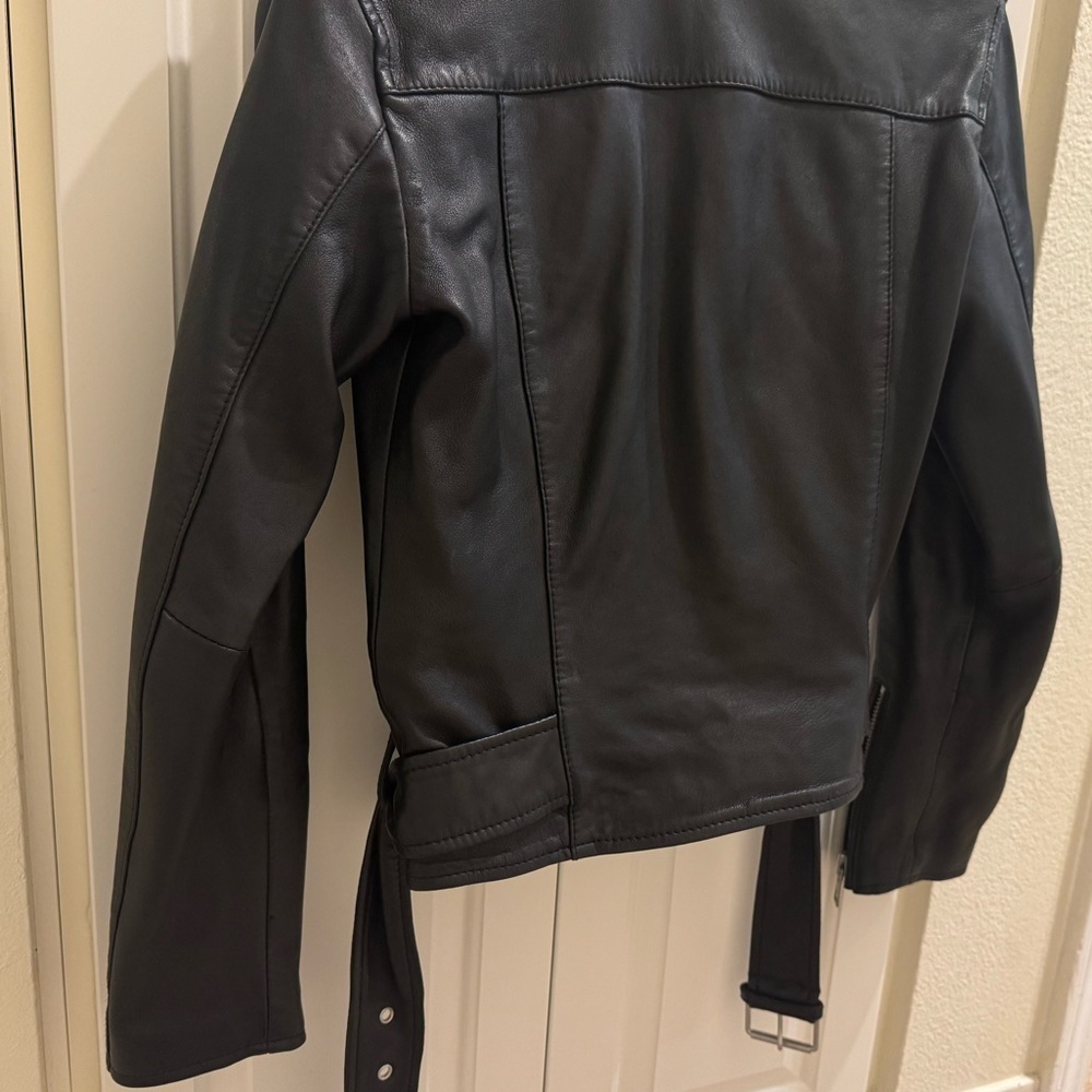 All Saints Balfern Leather Biker Jacket | AllSaints - Picture 8 of 14